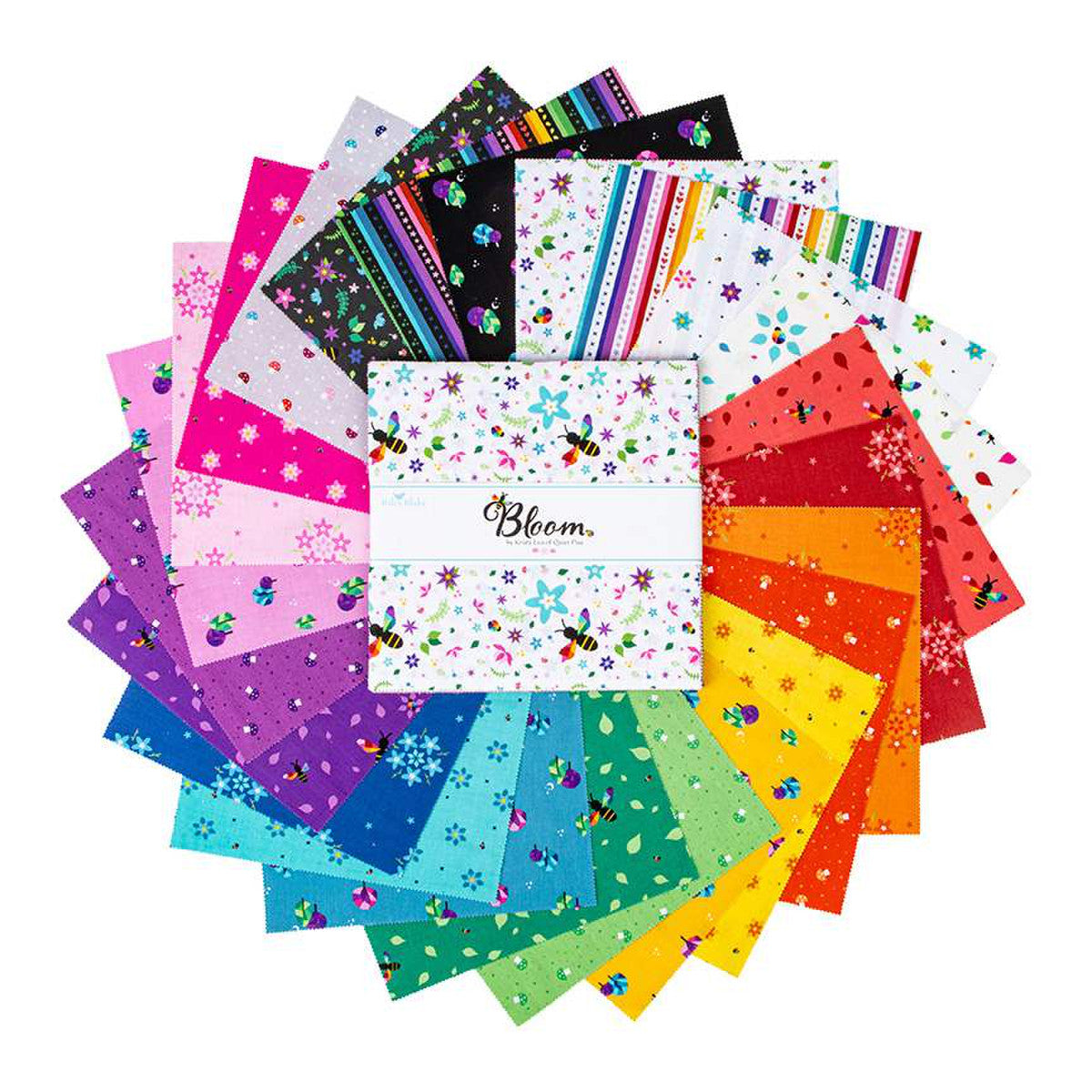 Bloom 10" Stacker by Kristy Lea (42) pieces | Riley Blake Designs #10-14980-42 fanned