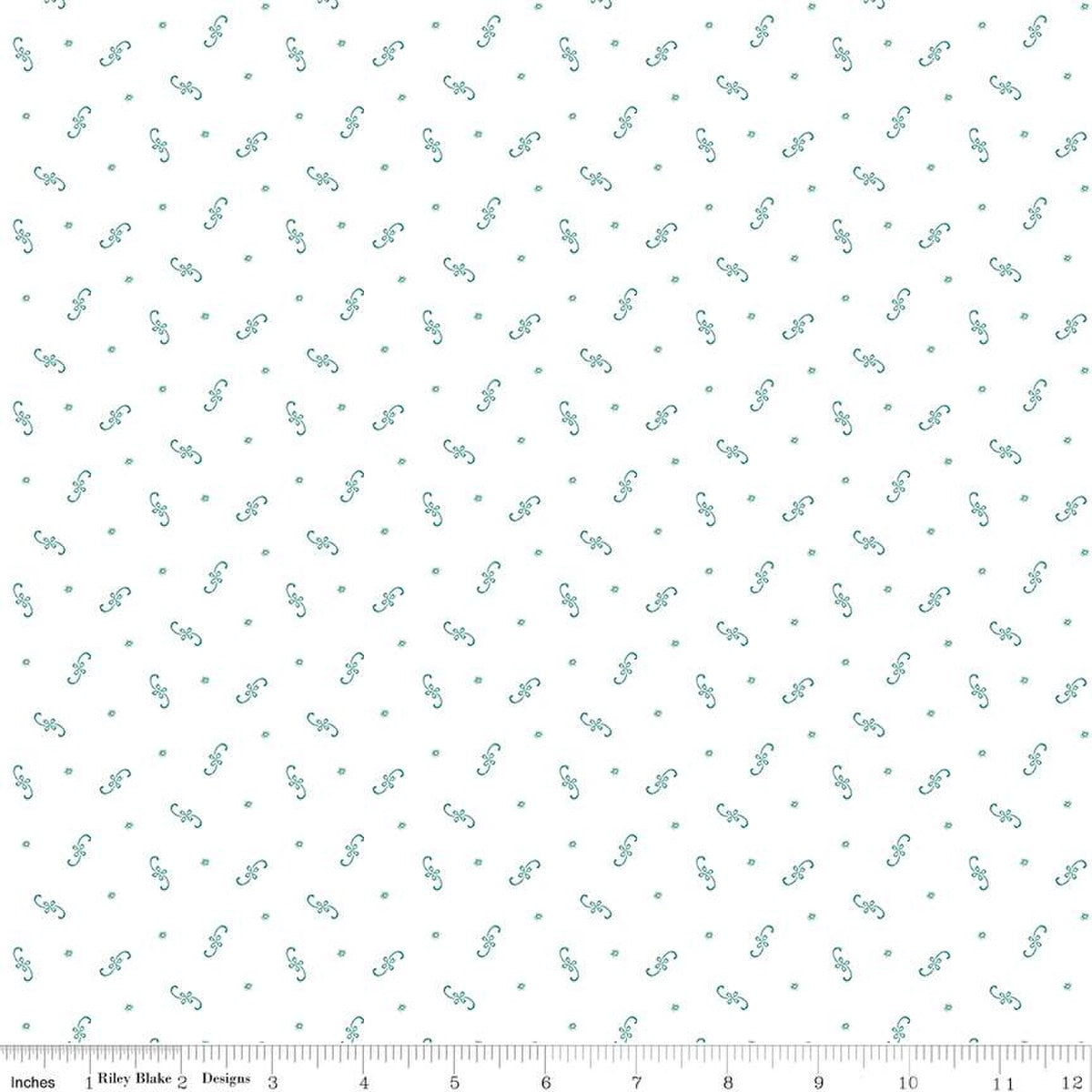 Prairie Fiddle Teal by Lori Holt | Riley Blake Designs #C12320-TEAL