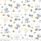 Hanukkah Nights Main White Yardage by Tara Reed | Riley Blake Designs  #C13430-WHITE