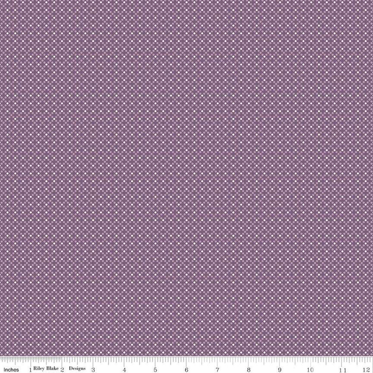 Bee Dots Elvira Plum by Lori Holt | Riley Blake Designs #C14164-PLUM