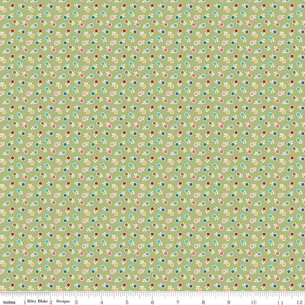 Bee Dots Kathy Lettuce by Lori Holt | Riley Blake Designs #C14166-LETTUCE