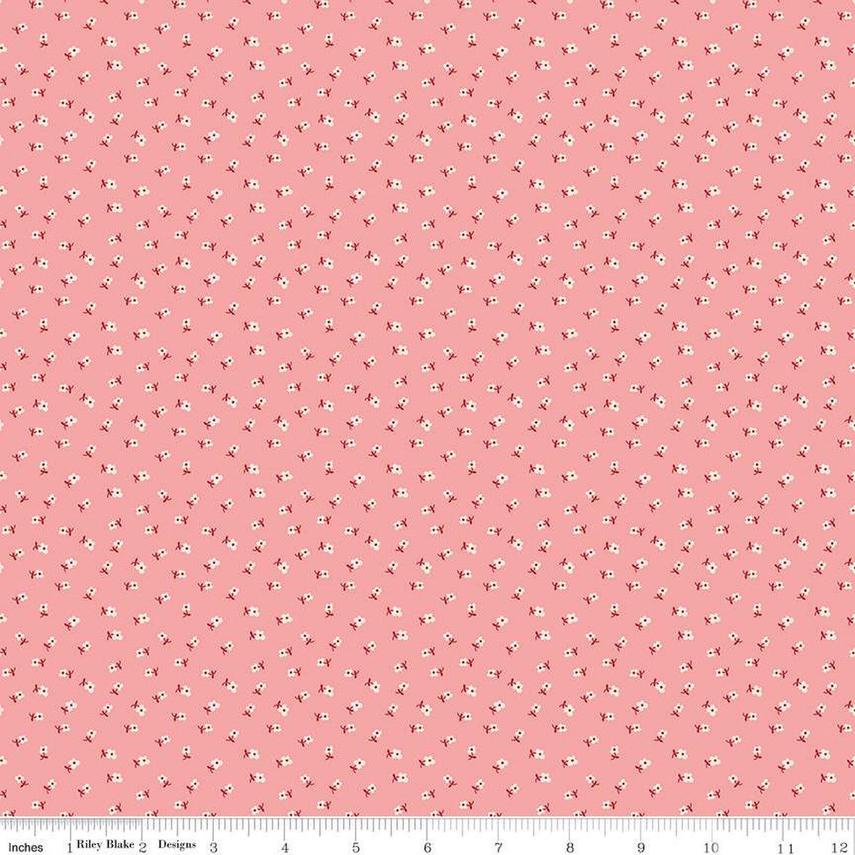 Bee Dots Lillian Coral by Lori Holt | Riley Blake Designs #C14169-CORAL