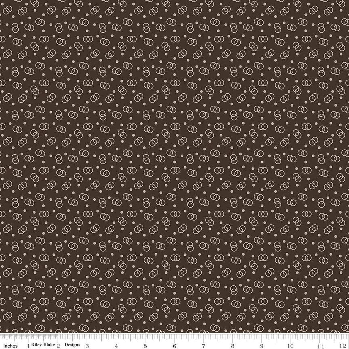 Bee Dots Lucille Raisin by Lori Holt | Riley Blake Designs #C14175-RAISIN