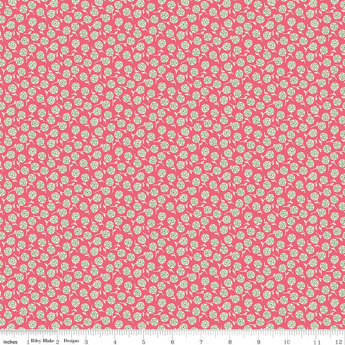 Bee Dots Erma Tea Rose Yardage by Lori Holt | Riley Blake Designs