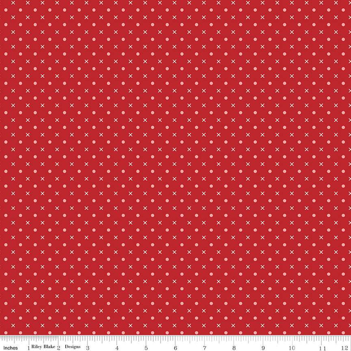 Bee Dots Mary School House Yardage by Lori Holt | Riley Blake Designs #C14178-SCHOOL