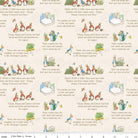 The Tale Of Peter Rabbit Text Cream Yardage by Beatrix Potter | Riley Blake Designs #C14701-CREAM