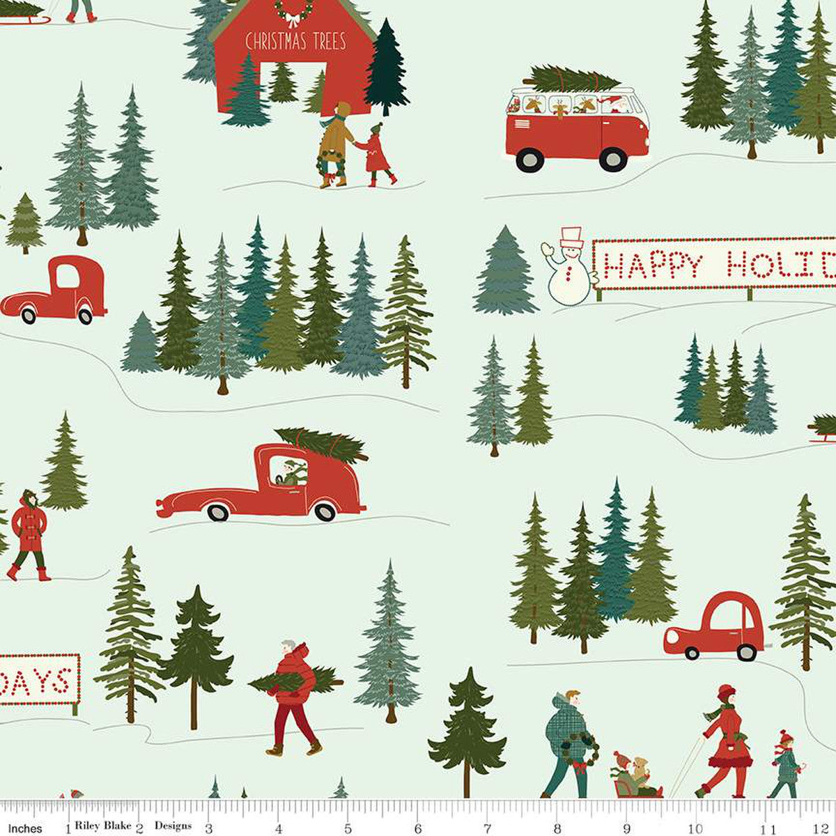 Christmas Is In Town Main Mist Yardage by Sandy Gervais | Riley Blake Designs #C14740-MIST