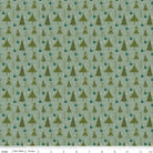 Christmas Is In Town Trees Sage Yardage by Sandy Gervais | Riley Blake Designs #C14744-SAGE