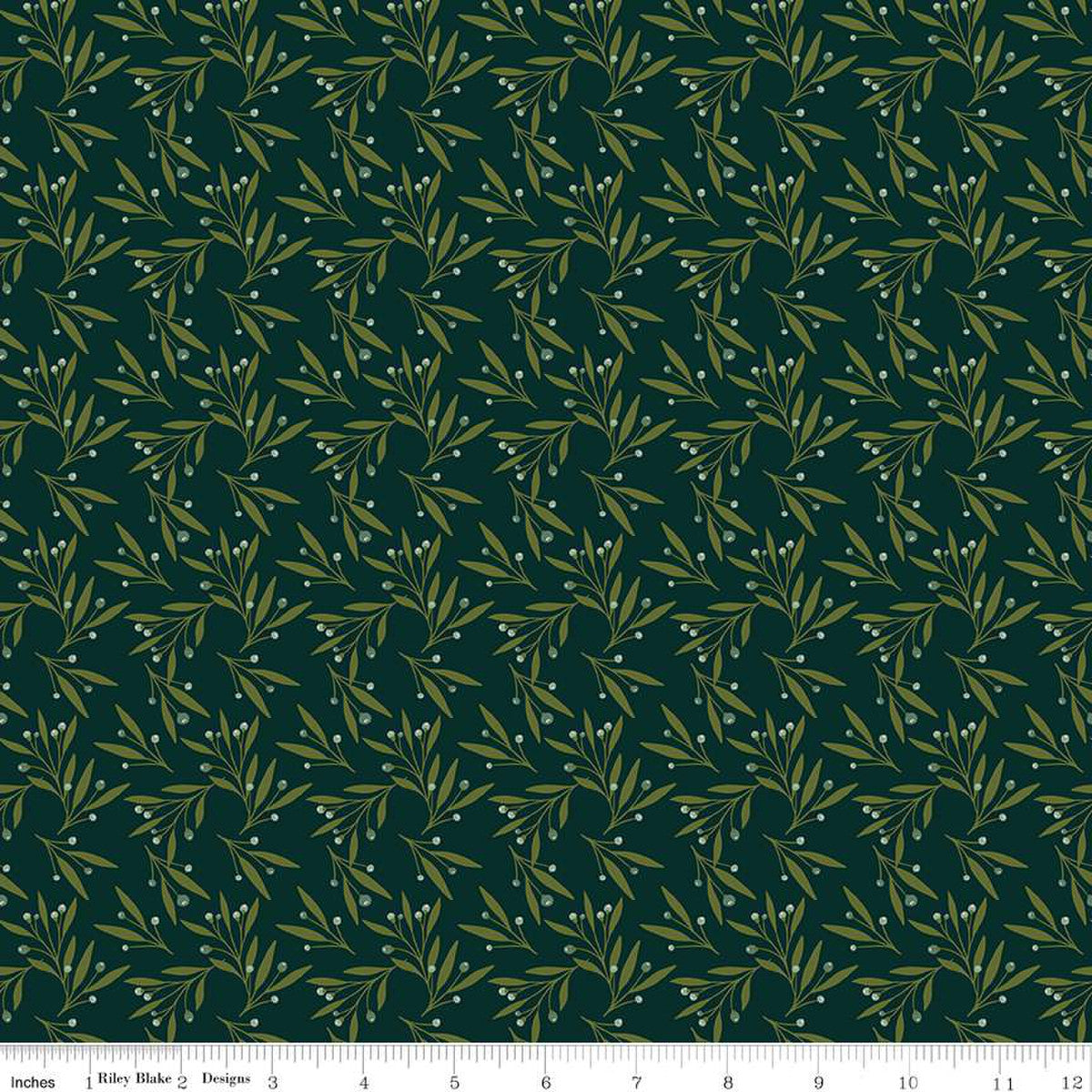 Christmas Is In Town Mistletoe Forest Yardage by Sandy Gervais | Riley Blake Designs #C14745-FOREST