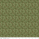Christmas Is In Town Mistletoe Olive Yardage by Sandy Gervais | Riley Blake Designs #C14745-OLIVE