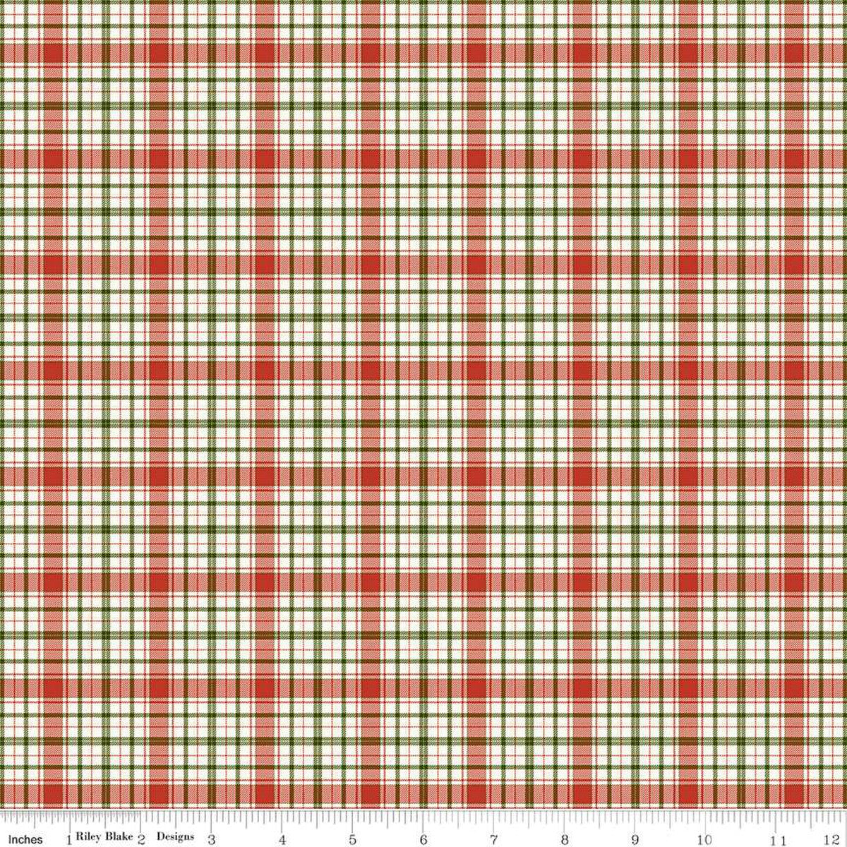 Christmas Is In Town Plaid Multi Yardage by Sandy Gervais | Riley Blake Designs #C14746-MULTI