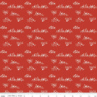 Christmas Is In Town Snowballs Red Yardage by Sandy Gervais | Riley Blake Designs #C14749-RED