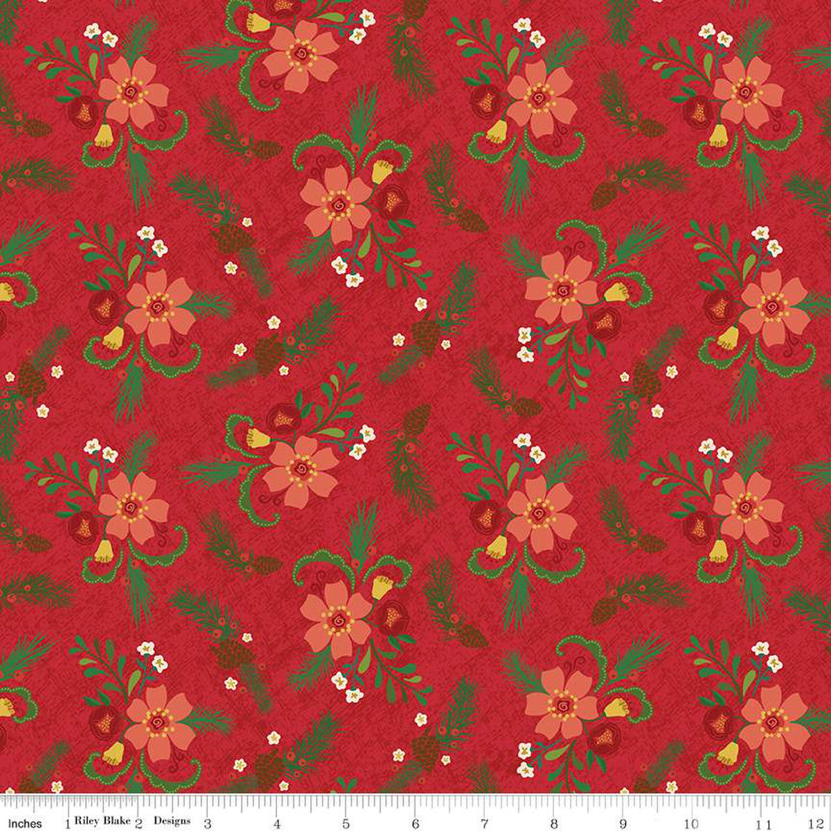 In From The Cold Main Red Yardage by Heather Peterson | Riley Blake Designs #C14860-RED