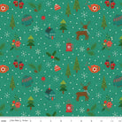 In From The Cold Winter Teal Yardage by Heather Peterson | Riley Blake Designs #C14862-TEAL