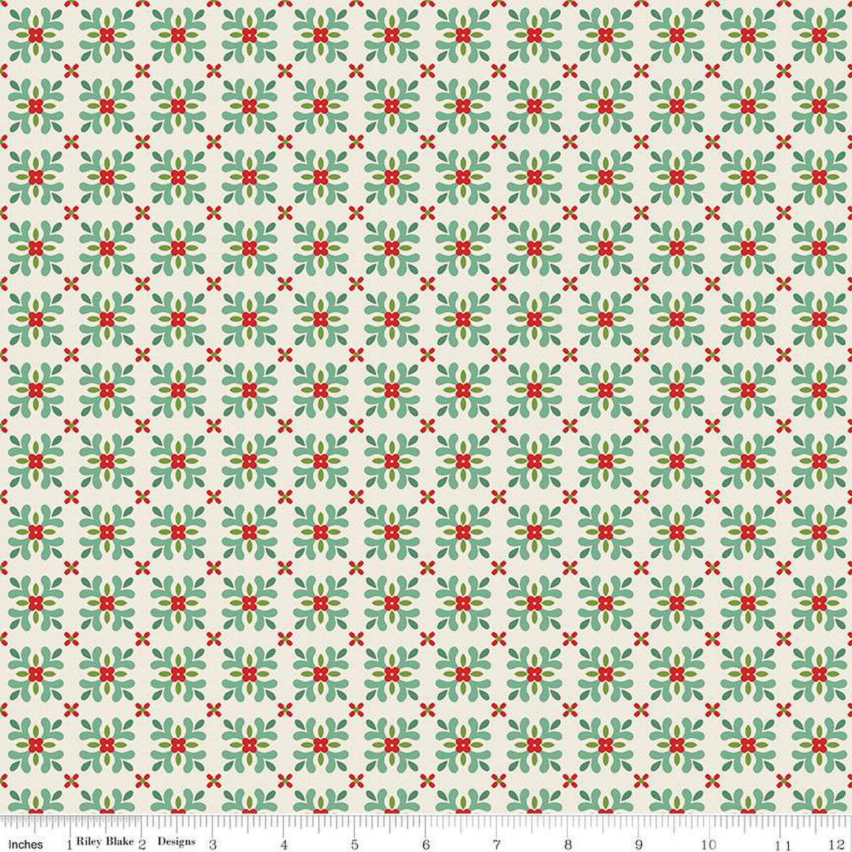 In From The Cold Tiles Cream Yardage by Heather Peterson | Riley Blake Designs #C14864-CREAM