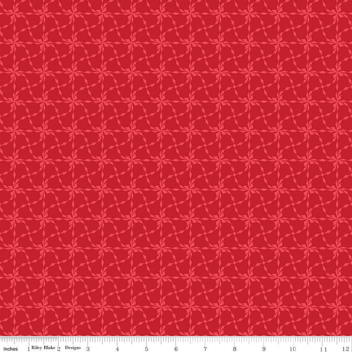 In From The Cold Pinwheels Red Yardage by Heather Peterson | Riley Blake Designs #C14868-RED
