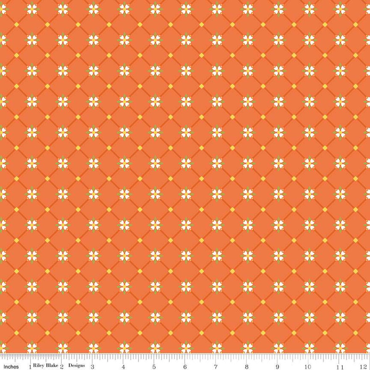 Autumn Afternoon Crosshatch Orange Yardage by Heather Peterson | Riley Blake Designs SKU #C14876-ORANGE