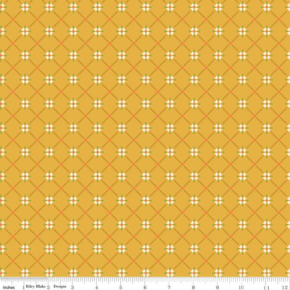 Autumn Afternoon Crosshatch Yellow Yardage by Heather Peterson | Riley Blake Designs SKU #C14876-YELLOW