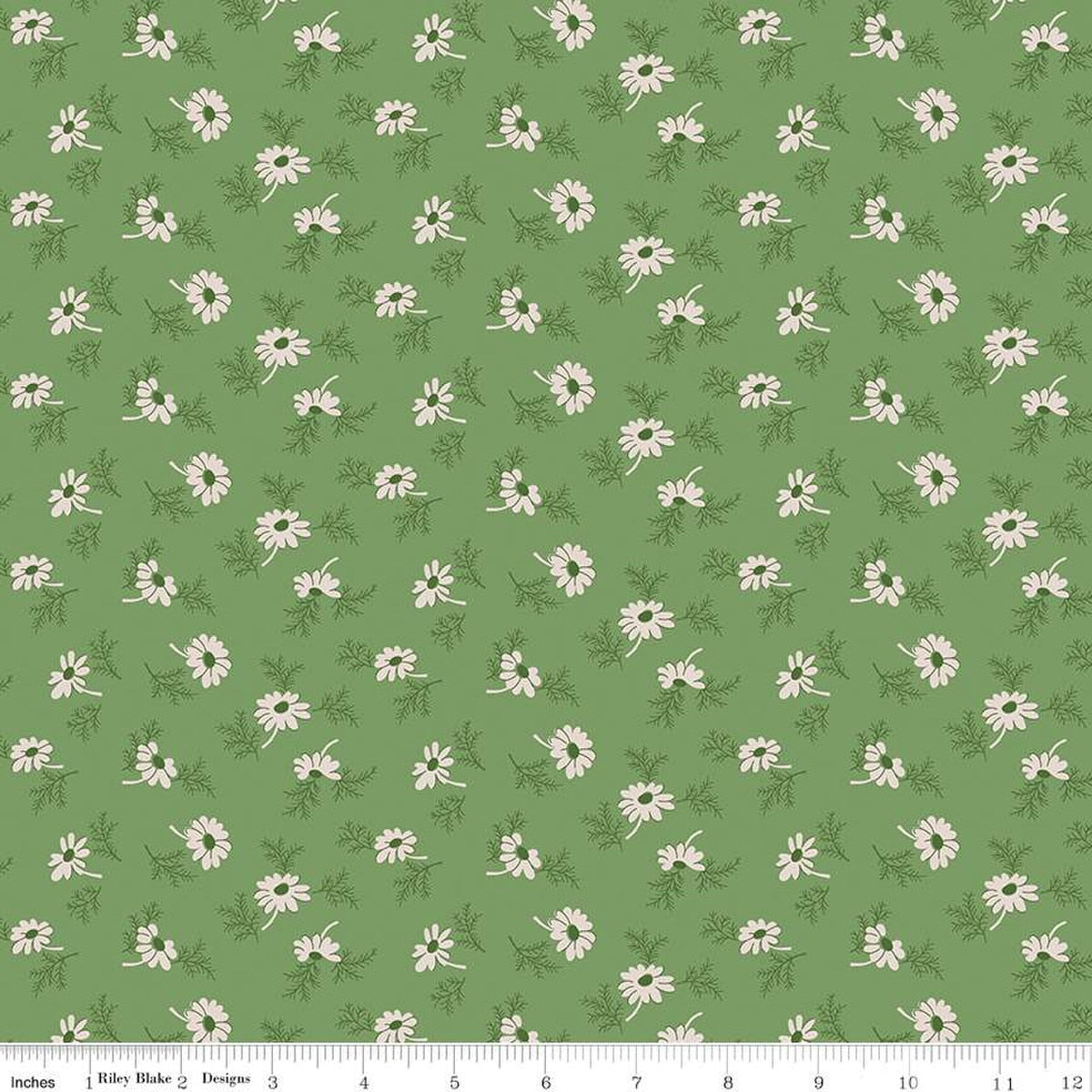 Home Town Holiday Pineflower Basil Yardage by Lori Holt | Riley Blake Designs #C14903-BASIL