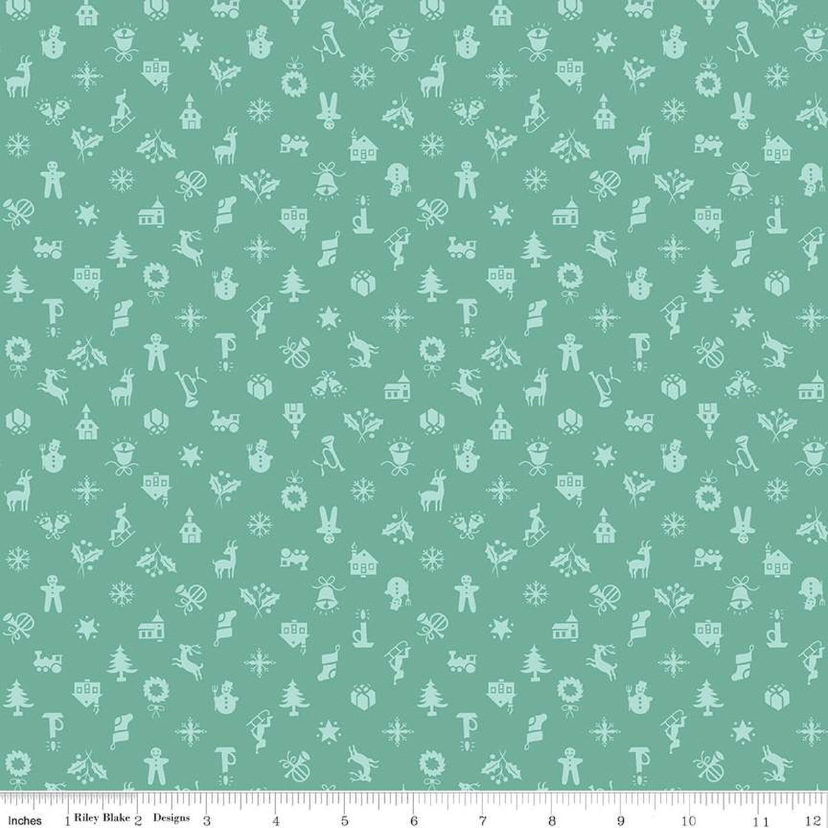 Home Town Holiday Christmas Sea Glass Yardage by Lori Holt | Riley Blake Designs #C14907-SEAGLASS