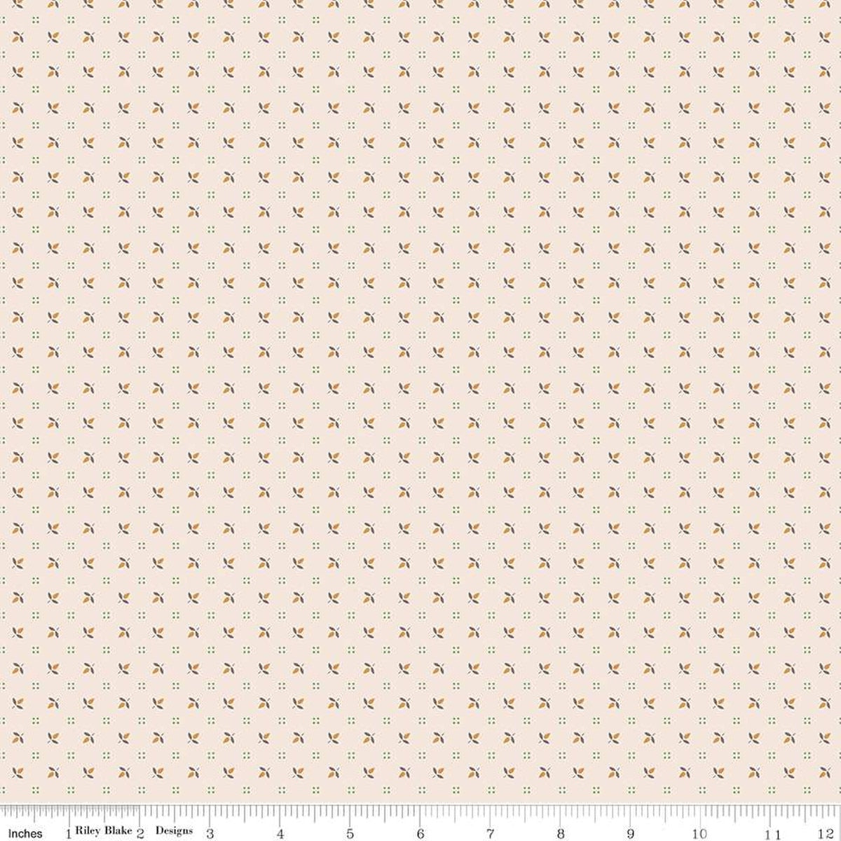 Home Town Holiday Flowerbud Latte Yardage by Lori Holt | Riley Blake Designs #C14922-LATTE