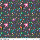 Bloom Main Charcoal Yardage by Kristy Lea of Quiet Play | Riley Blake Designs #C14980-CHARCOAL