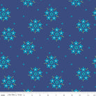 Bloom Star Flower Blue Yardage by Kristy Lea of Quiet Play | Riley Blake Designs #C14983-BLUE