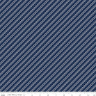 Between The Pages Stripes Navy Yardage by Fran Gulick | Riley Blake Designs #C15374-NAVY