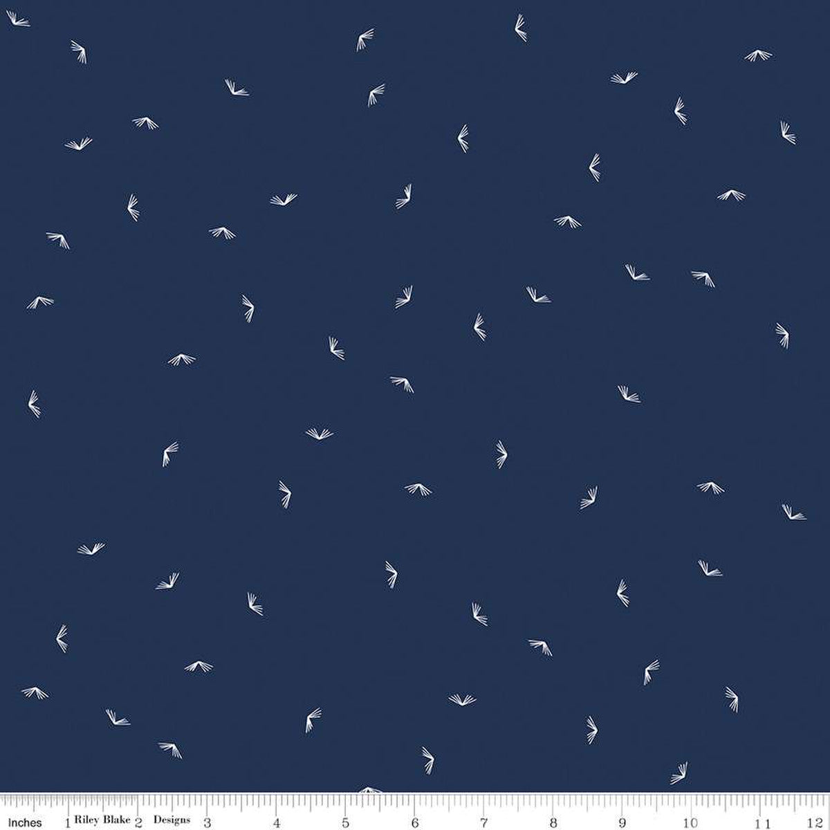 Between The Pages Open Book Navy Yardage by Fran Gulick | Riley Blake Designs #C15375-NAVY 