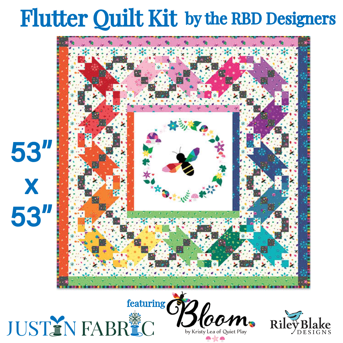 Flutter Quilt Kit by the RBD Designers featuring Bloom from Kristy Lea | Riley Blake Designs