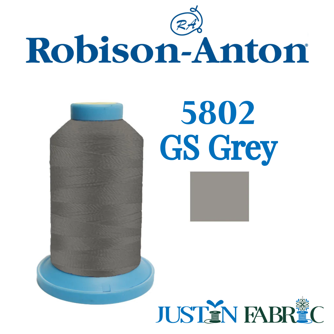 Super Brite 5802 GS Gray Embroidery Thread 40wt 1100yd | Robison-Anton