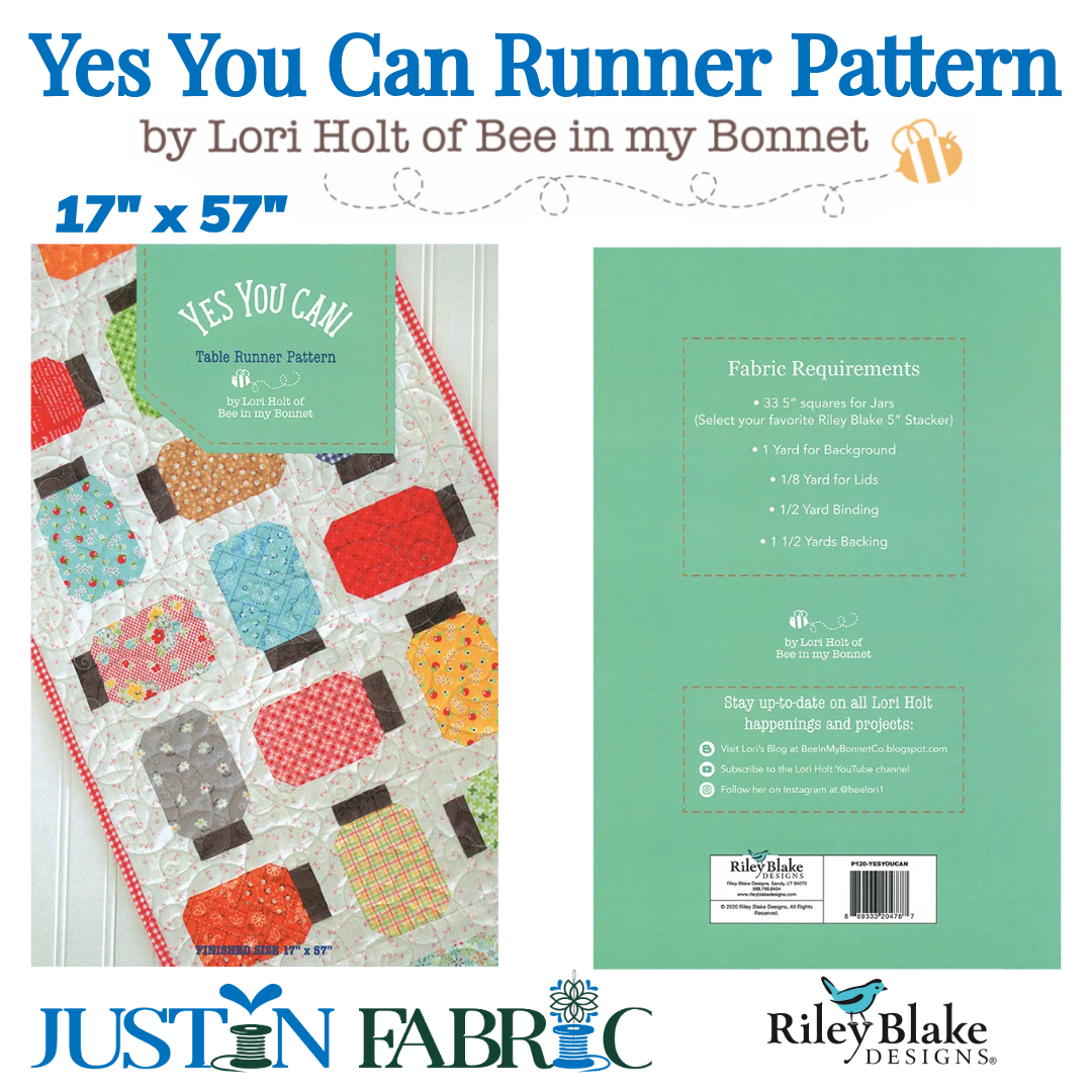 Yes You Can Runner Paper Pattern by Lori Holt | Riley Blake Designs #P120-YESYOUCAN  front and back cover