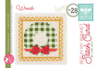 Bee in my Bonnet Stitch Cards Set G Cross Stitch Pattern by Lori Holt | It's Sew Emma #ISE-436 wreath