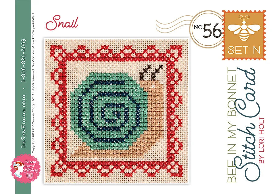 Bee in my Bonnet Stitch Cards Set N Cross Stitch Pattern by Lori Holt | It's Sew Emma