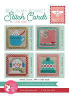 Bee in my Bonnet Stitch Cards Set C Cross Stitch Pattern by Lori Holt | It's Sew Emma #ISE-411 front cover