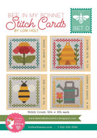 Bee in my Bonnet Stitch Cards Set D Cross Stitch Pattern by Lori Holt | It's Sew Emma #ISE-413 front cover